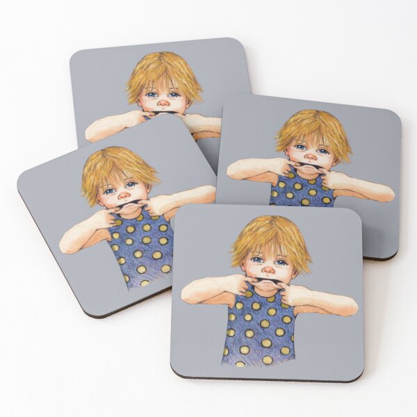 Item preview, Little Girl Pulling Faces, Childhood, Naughty Kid designed and sold by JoyfulWhimsy.