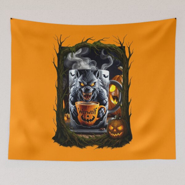 Item preview, The Werewolf's Brew: Haunted Forest Coffee Mug designed and sold by CamillaCreation.