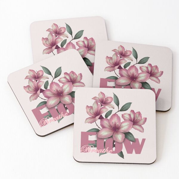 Item preview, Breathe & Flow Floral Sticker – Pink Azalea Kiss Cut Design designed and sold by Bloom Studio by Michelle.