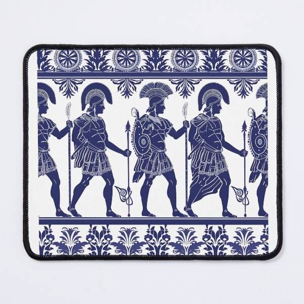 Item preview, Mythological Greek Decorative Design in Cobalt Blue and White designed and sold by daila70.