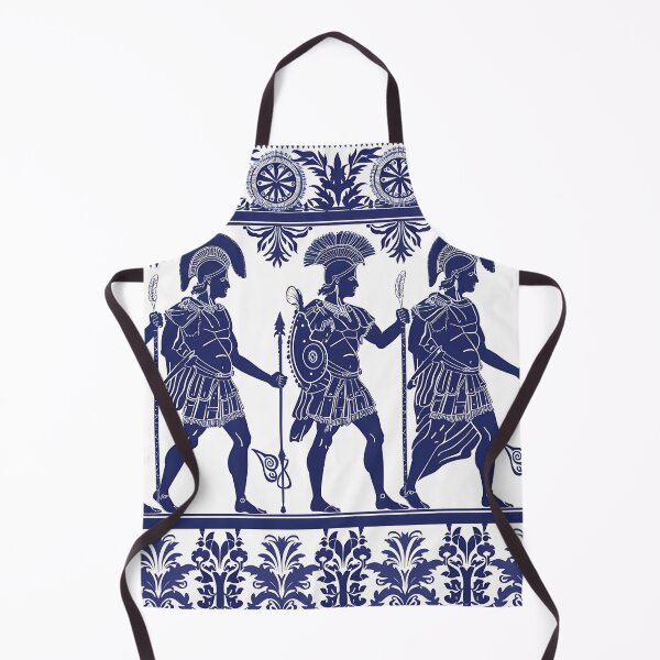Item preview, Mythological Greek Decorative Design in Cobalt Blue and White designed and sold by daila70.