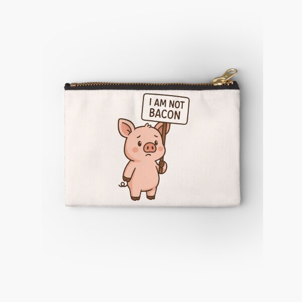 Item preview, I Am Not Bacon Go Vegan Stop Eating Animals Pig Animal Welfare Animal Suffering Factory Farming designed and sold by Annika Shurafa.