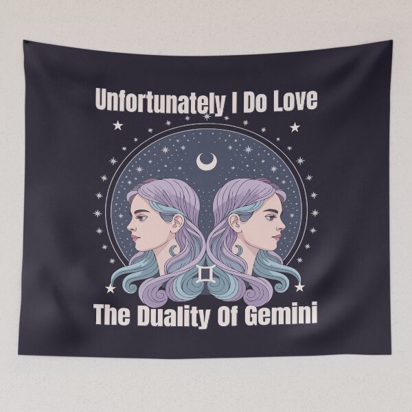 Item preview, Unfortunately I Do Love The Duality Of Gemini | Funny Zodiac Quote designed and sold by The Real Life Symphony.