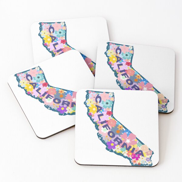 Item preview, California Map Floral Design with Flowers designed and sold by SimpleButMeArt.
