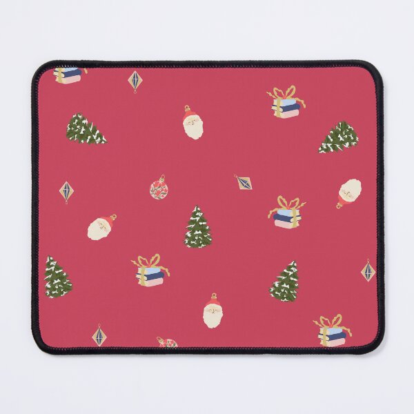 Item preview, Cute Christmas Pattern with Santa, Books, Trees, and Ornaments designed and sold by Alyssa Hamilton Art.