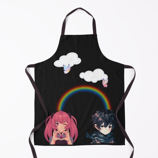 Item preview, Anime Boy and Girl with Rainbow designed and sold by AkaalPrints.