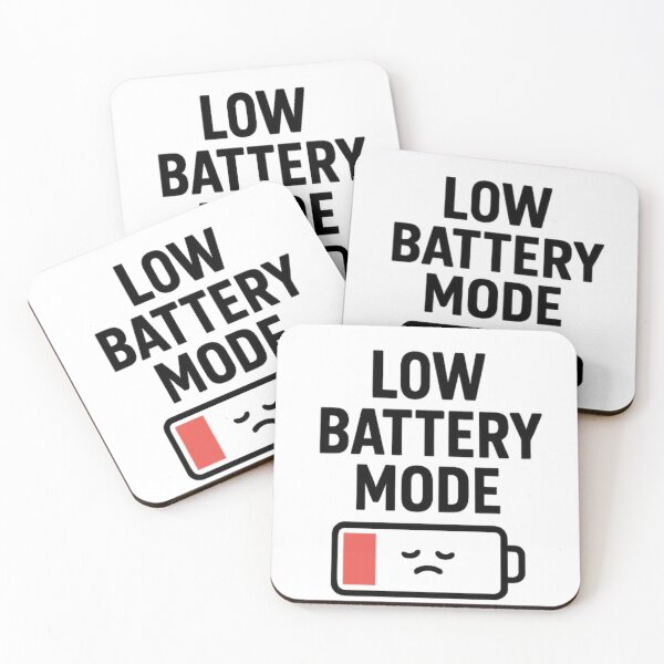 Item preview, Low Battery Mode | Funny Energy Humor Tee designed and sold by Long Family Gifts.