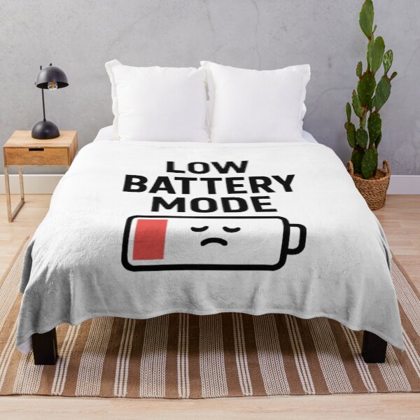 Item preview, Low Battery Mode | Funny Energy Humor Tee designed and sold by Long Family Gifts.