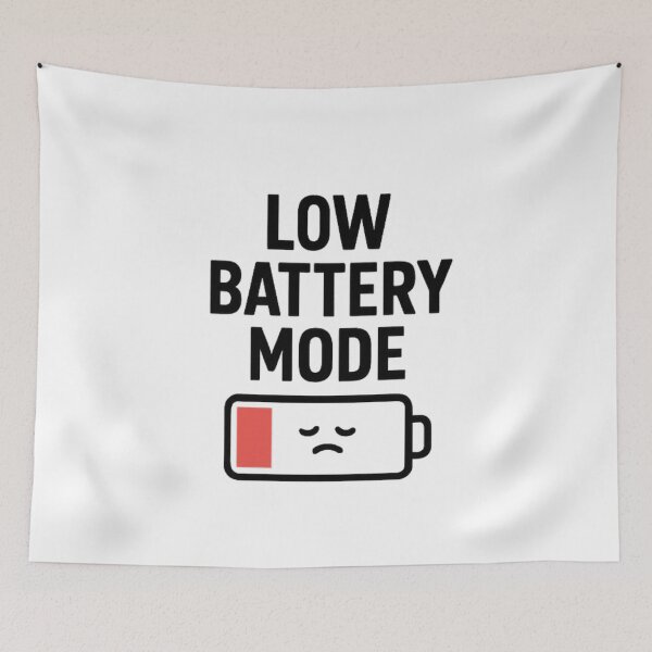 Item preview, Low Battery Mode | Funny Energy Humor Tee designed and sold by Long Family Gifts.