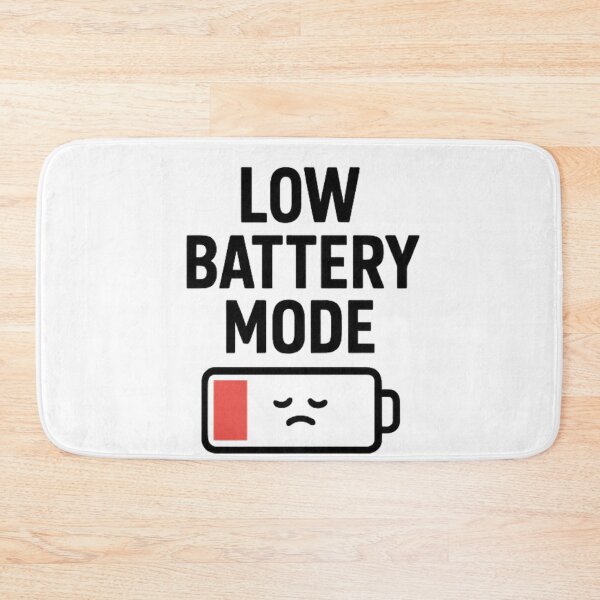 Item preview, Low Battery Mode | Funny Energy Humor Tee designed and sold by Long Family Gifts.