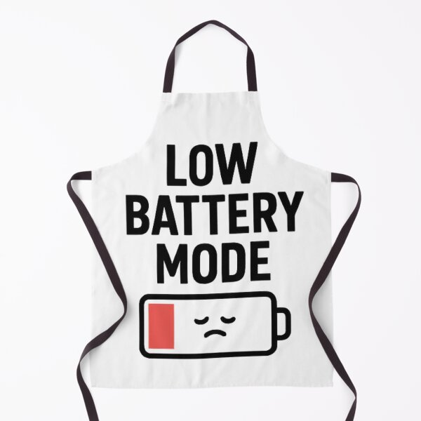 Item preview, Low Battery Mode | Funny Energy Humor Tee designed and sold by Long Family Gifts.