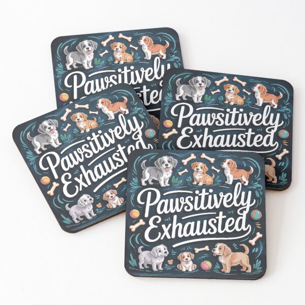 Item preview, Pawsitively Exhausted: Adorable Puppy Chaos in Full Color designed and sold by ForeverPrintsOK.