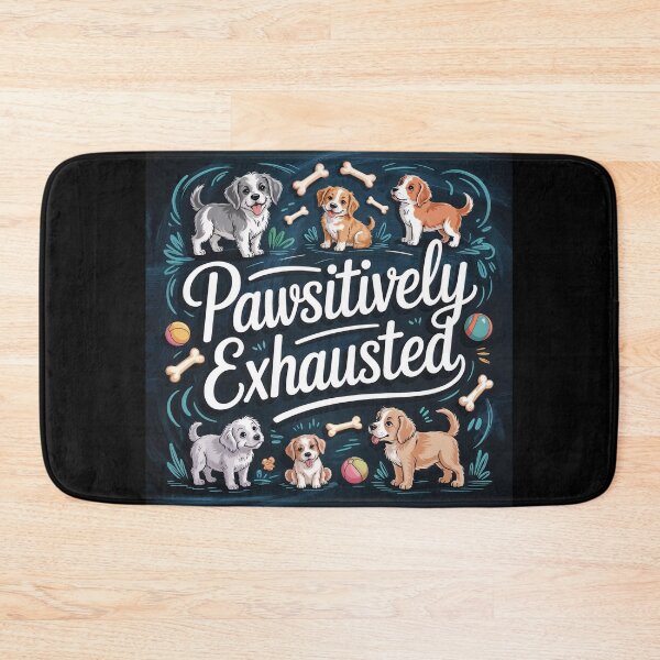 Item preview, Pawsitively Exhausted: Adorable Puppy Chaos in Full Color designed and sold by ForeverPrintsOK.