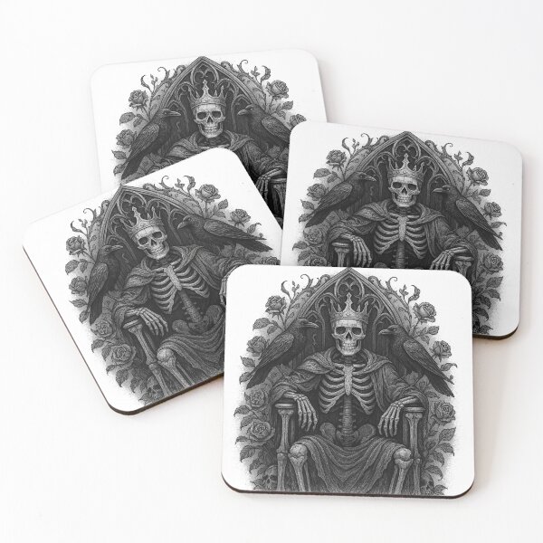 Item preview, Crowned Skeleton with Ravens designed and sold by Retrics Studio.