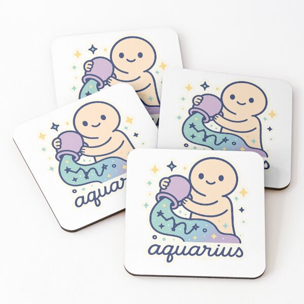 Item preview, Aquarius Sticker • Cute Pastel Kawaii Zodiac PNG — SoberSips designed and sold by SoberSips.