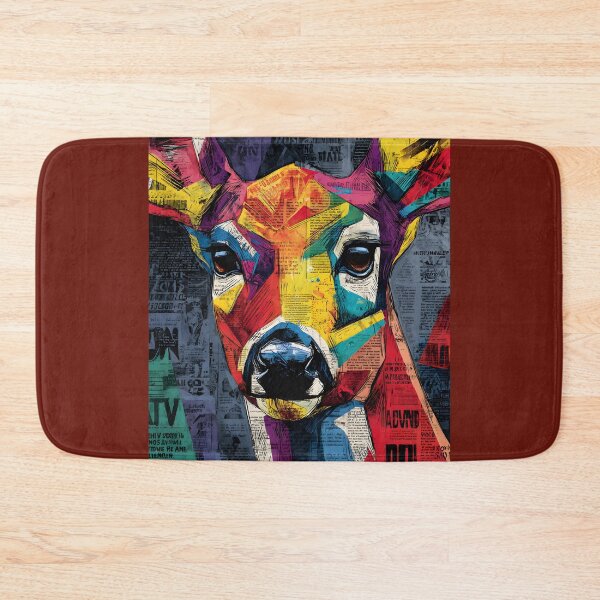 Item preview, Protect the Wild Deer - Dynamic Face Composition with Colorful Patterns and Typography designed and sold by OlfactoART Studio.