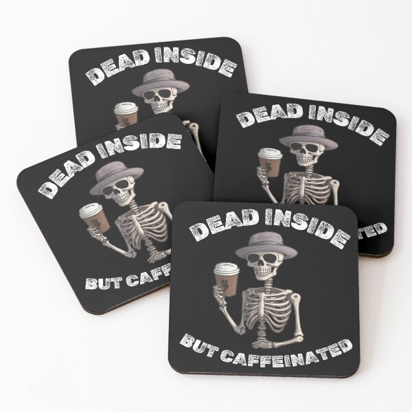 Item preview, Dead Inside Skeleton with Coffee designed and sold by Advme27.