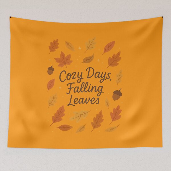 Item preview, Cozy Vibes Autumn Leaves Fall Design designed and sold by CraftedByEva.
