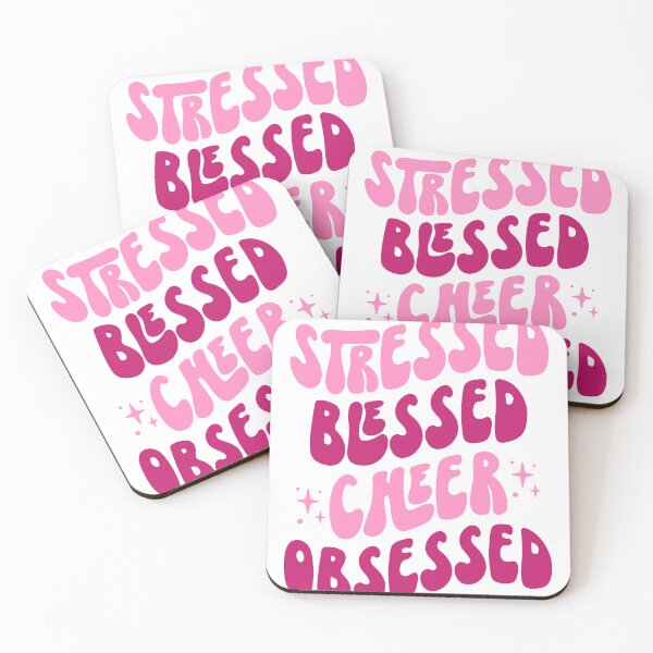 Item preview, Pink Stressed Blessed Cheer Obsessed designed and sold by artcultreone.