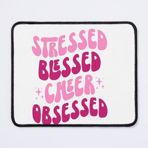 Item preview, Pink Stressed Blessed Cheer Obsessed designed and sold by artcultreone.