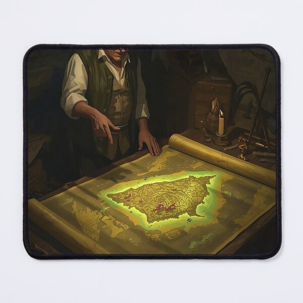 Item preview, The Cartographer's Forgotten Discovery - Ancient Map Art, Gothic Exploration Poster designed and sold by Rilindi.