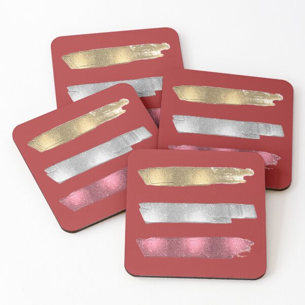 Item preview, Metallic Brush Strokes: Gold, Silver & Rose Gold Shimmer designed and sold by Studio Yvonne .