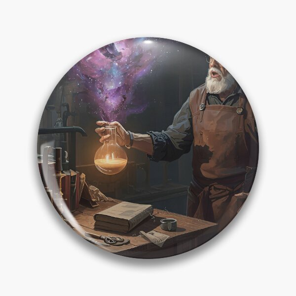 Item preview, The Alchemist's Accidental Revelation - Alchemy Magic Art, Gothic Laboratory Poster designed and sold by Rilindi.