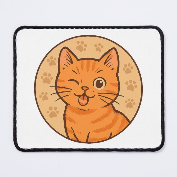 Item preview, Playful Orange Cat Wink – Cute Cartoon Feline designed and sold by CaliLuminos.