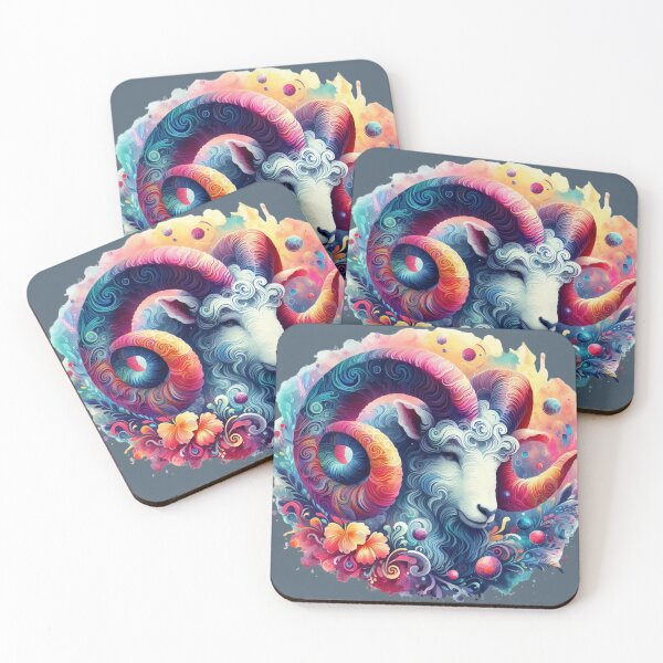 Item preview, Aries Carneiro Mandala - Vibrant Zodiacal Art designed and sold by TheDreamAtelier.