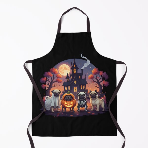 Item preview, Halloween Pug Squad | Pumpkin Ghost Skeleton Bat Costumes designed and sold by Plotwear.