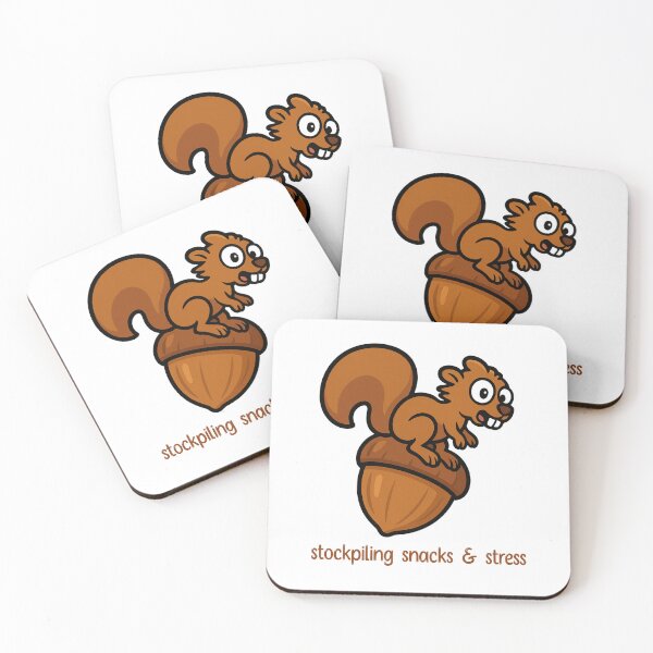 Item preview, Stockpiling Snacks & Stress – Squirrel Design designed and sold by CanSparkleArt.