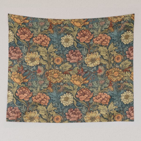 Item preview, Vintage Flowers Chrysanthemums  designed and sold by CraftedHome.