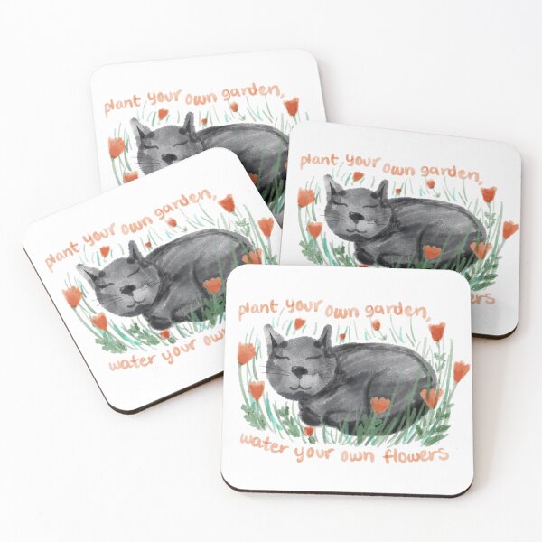 Item preview, motivational garden kitten sticker designed and sold by squidskank.