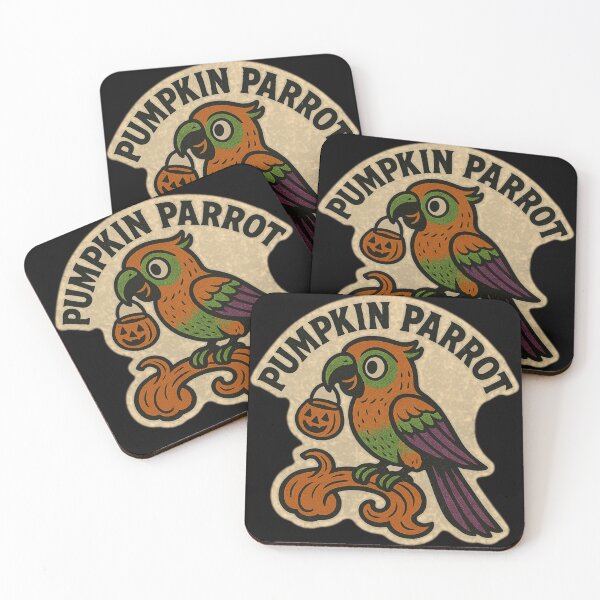 Item preview, Retro Halloween Pets – Pumpkin Parrot Trick or Treat Comic Art designed and sold by JacobKAurumhead.