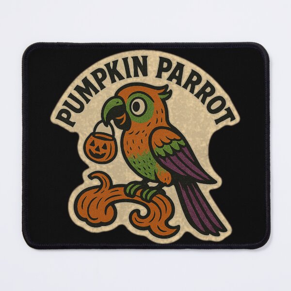 Item preview, Retro Halloween Pets – Pumpkin Parrot Trick or Treat Comic Art designed and sold by JacobKAurumhead.
