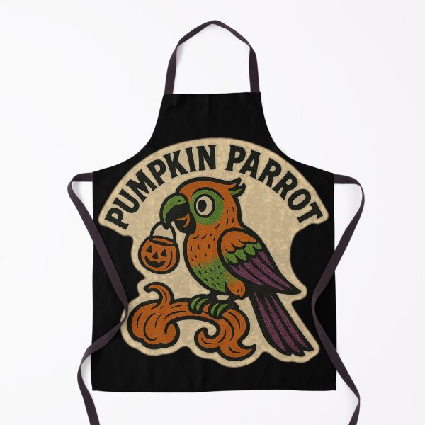 Item preview, Retro Halloween Pets – Pumpkin Parrot Trick or Treat Comic Art designed and sold by JacobKAurumhead.