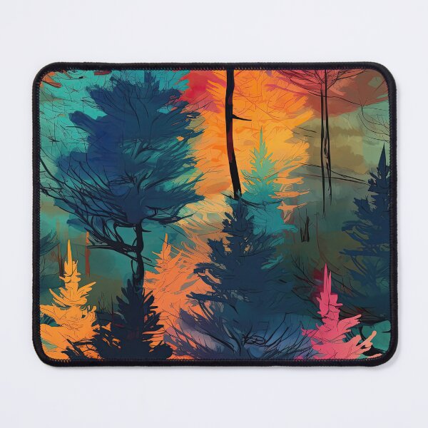 Item preview, Fiery Forest Blues Pinks Yellows designed and sold by CraftedHome.