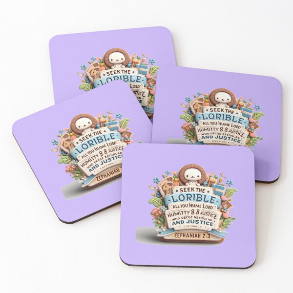 Item preview, Cute 3D Zephaniah 2:3 Bible Verse Label – Seek the Lord with Humility and Justice, designed and sold by PaintMeWorld.