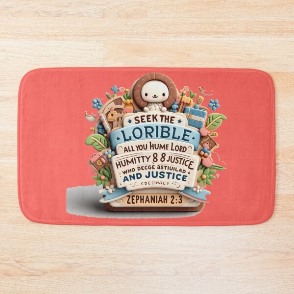 Item preview, Cute 3D Zephaniah 2:3 Bible Verse Label – Seek the Lord with Humility and Justice, designed and sold by PaintMeWorld.