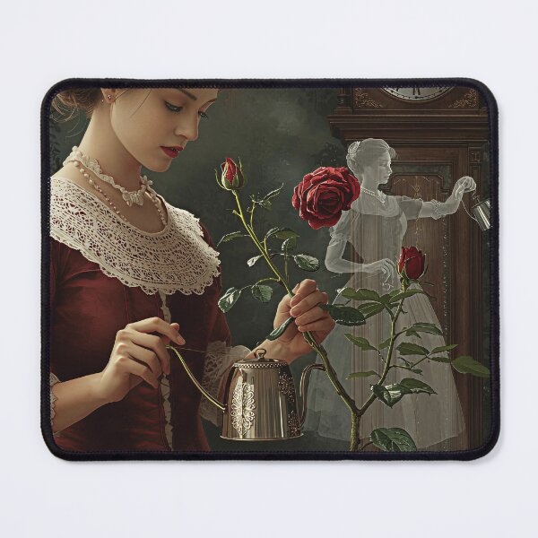 Item preview, The Chronoflorist's Paradox - Time Garden Art, Victorian Magic Botany Poster designed and sold by Rilindi.