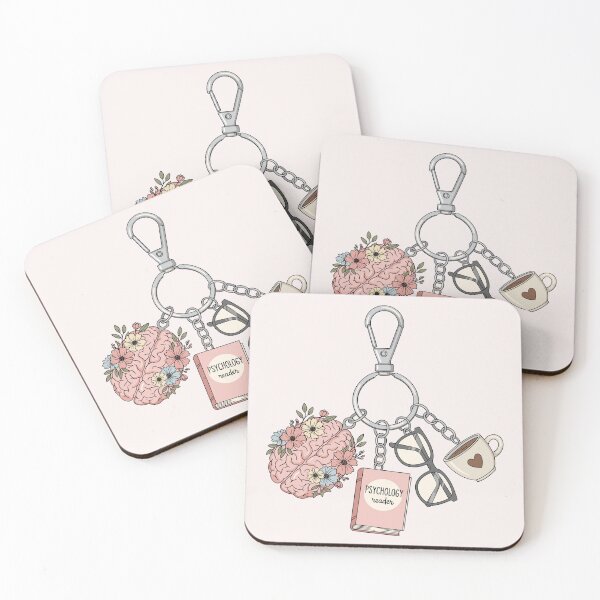 Item preview, Bookish keychain for psychology reader designed and sold by FatBirdie.