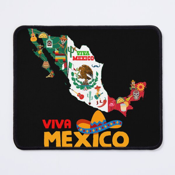 Item preview, Viva Mexico map - illustrated map showing Mexican culture, food, music and tradition. designed and sold by Youngkev-arts.