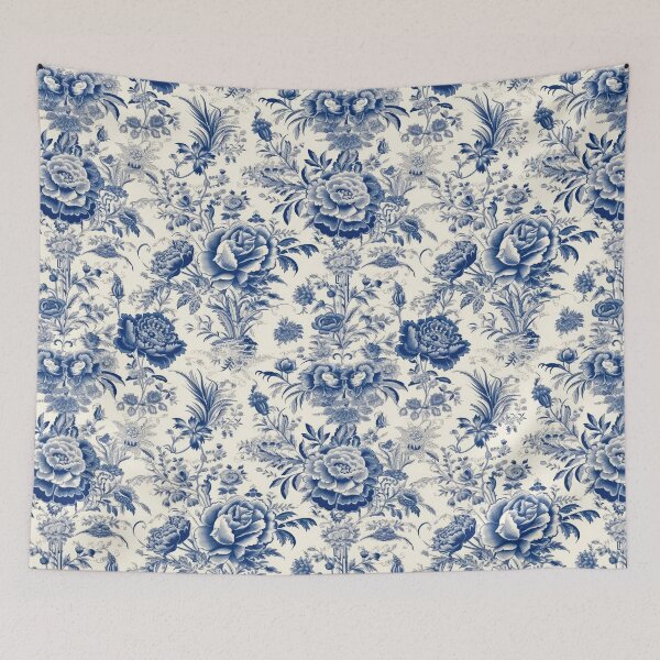Item preview, Chinoiserie Blue & White Floral designed and sold by CraftedHome.