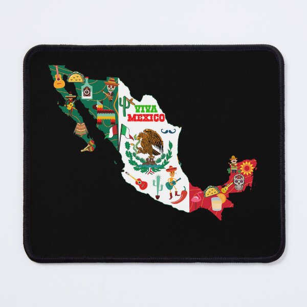 Item preview, Mexico map - illustrated map showing Mexican culture, food, music and tradition. designed and sold by Youngkev-arts.