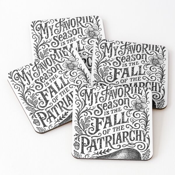 Item preview, My Favorite Season is the Fall of the Patriarchy – Vintage Eggplant Print designed and sold by thaneydesign.