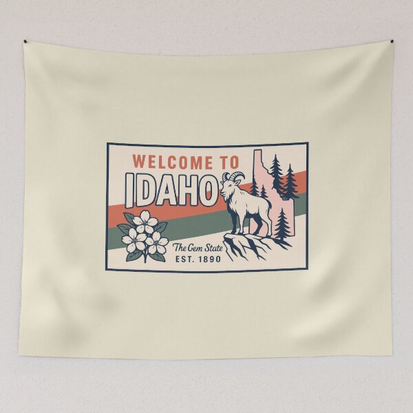 Item preview, Welcome to Idaho Retro State Sign designed and sold by sigrah.