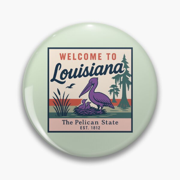 Item preview, Welcome to Louisiana Retro State Sign designed and sold by sigrah.
