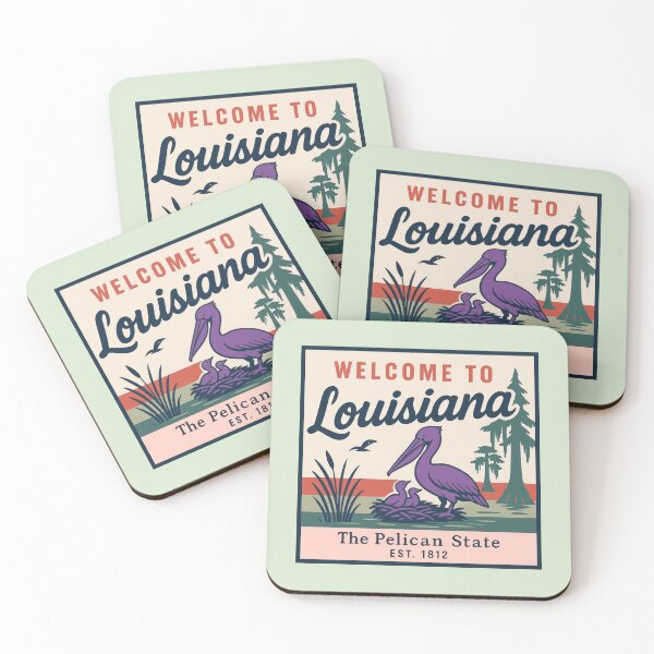 Item preview, Welcome to Louisiana Retro State Sign designed and sold by sigrah.