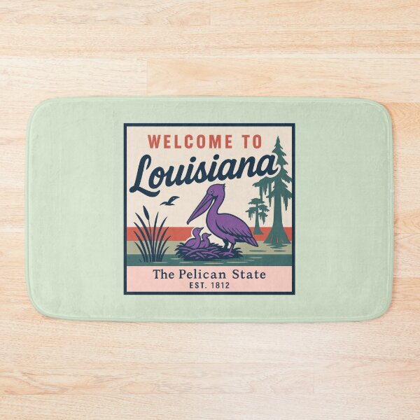 Item preview, Welcome to Louisiana Retro State Sign designed and sold by sigrah.