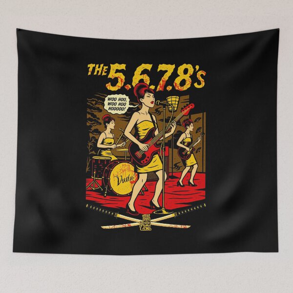Item preview, The 5.6.7.8’s – Kill Bill Inspired Retro Rock Art designed and sold by Vudu! ⚡ Studio.
